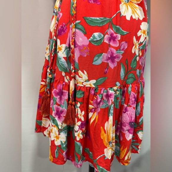 Women's Cynthia Rowley Pink Floral Mini Dress NO TAG indicating SIZE - Picture 4 of 12